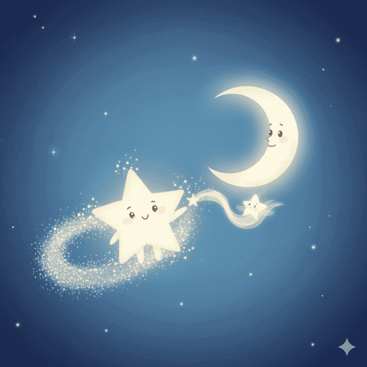 The Little Star and the Lost Moonbeam