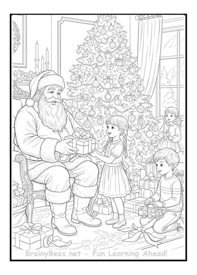 Christmas Tree Santa Kids Gifts