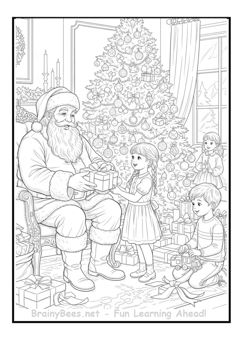 Christmas Tree Santa Kids Gifts