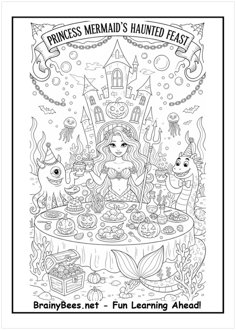 Halloween Mermaid Castle Friends