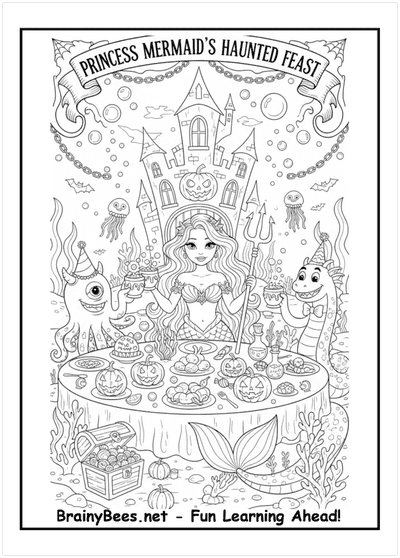 Halloween Mermaid Castle Friends