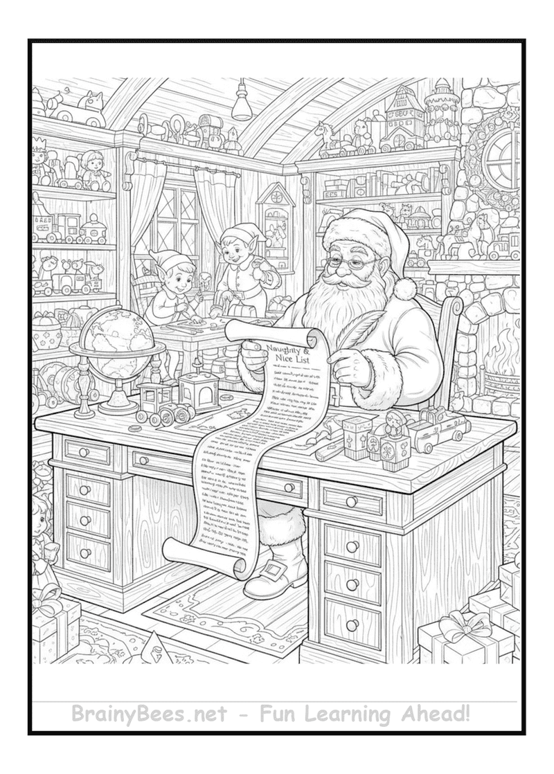 Christmas Santa Elves Workshop Gifts List