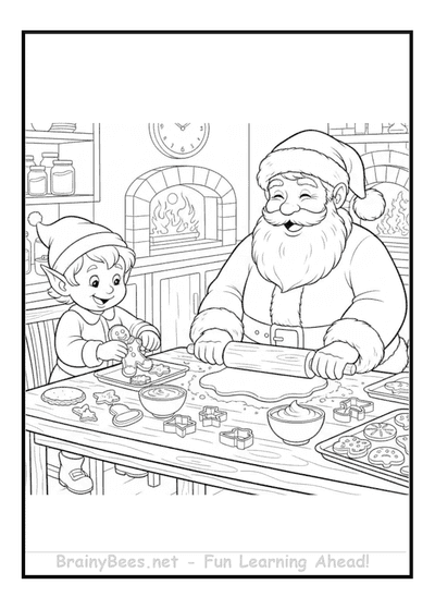 Christmas Santa Gingerbread Cookies Elves