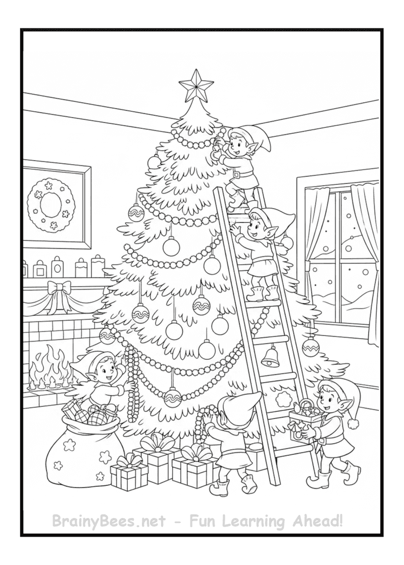 Christmas Tree Elves Decoration