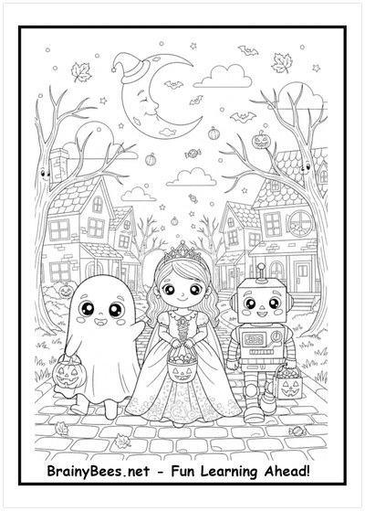 Halloween Trick Or Treat Princess Robot Spooky