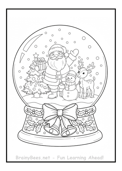 Christmas Santa Snowman Globe