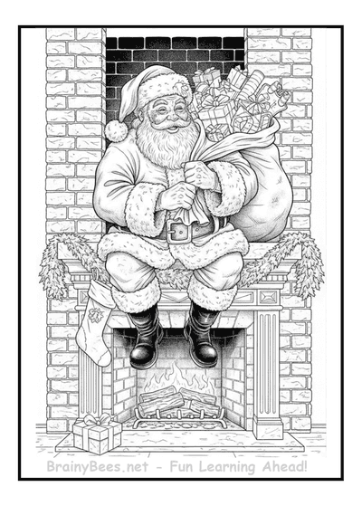 Christmas Santa Fireplace Gifts